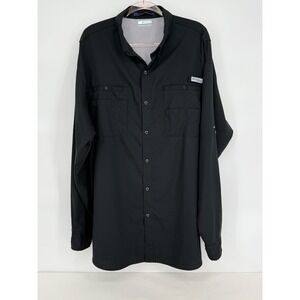 Columbia Men's Black Long Sleeve Button Up Outdoor Fishing Shirt Sz 2XL/2TL